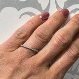 14K 14K White Gold 0.23 Carat Total Weight Diamond Wedding Anniversary Stackable Band.