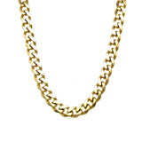 Stainless Steel Gold-IP Matte 4.6mm Curb Chain 22"