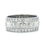 Silver Lab Grown Diamond Band Ring