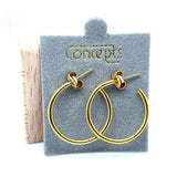 Concepts Gold-Tone 3/4" Post Hoop Allergy Free Earrings