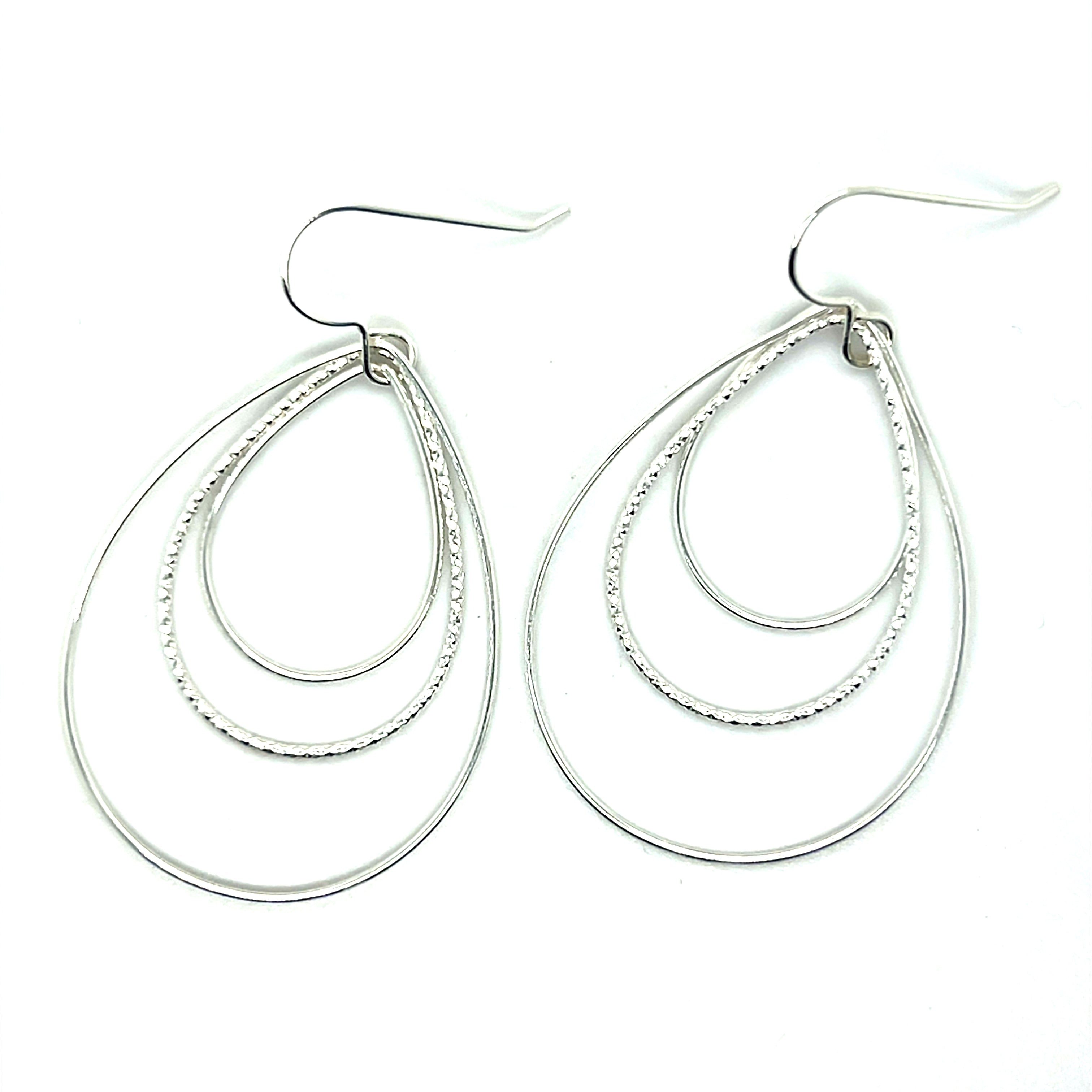 Black Friday Sterling Silver Multi Teardrop Earrings