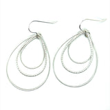 Black Friday Sterling Silver Multi Teardrop Earrings