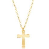 Sterling Silver Gold Plated Cross Necklace