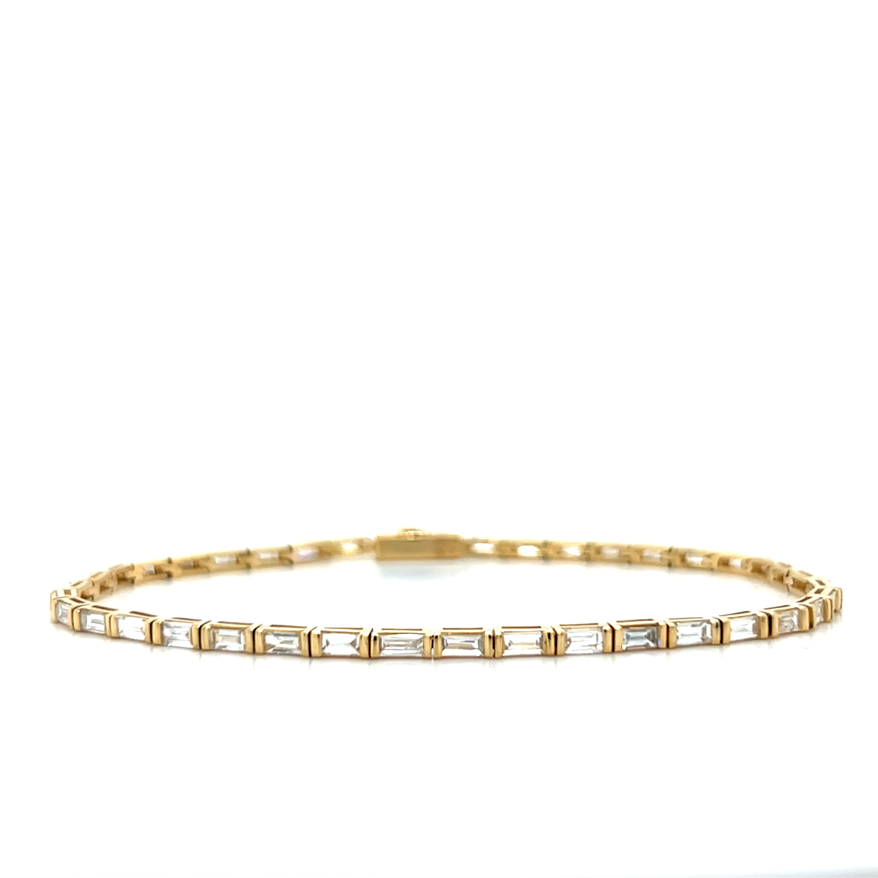 Yellow Gold Lab Grown Diamond Tennis Bracelet