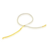 Silver Two-Tone 4mm Reversible Herringbone Chain 16"