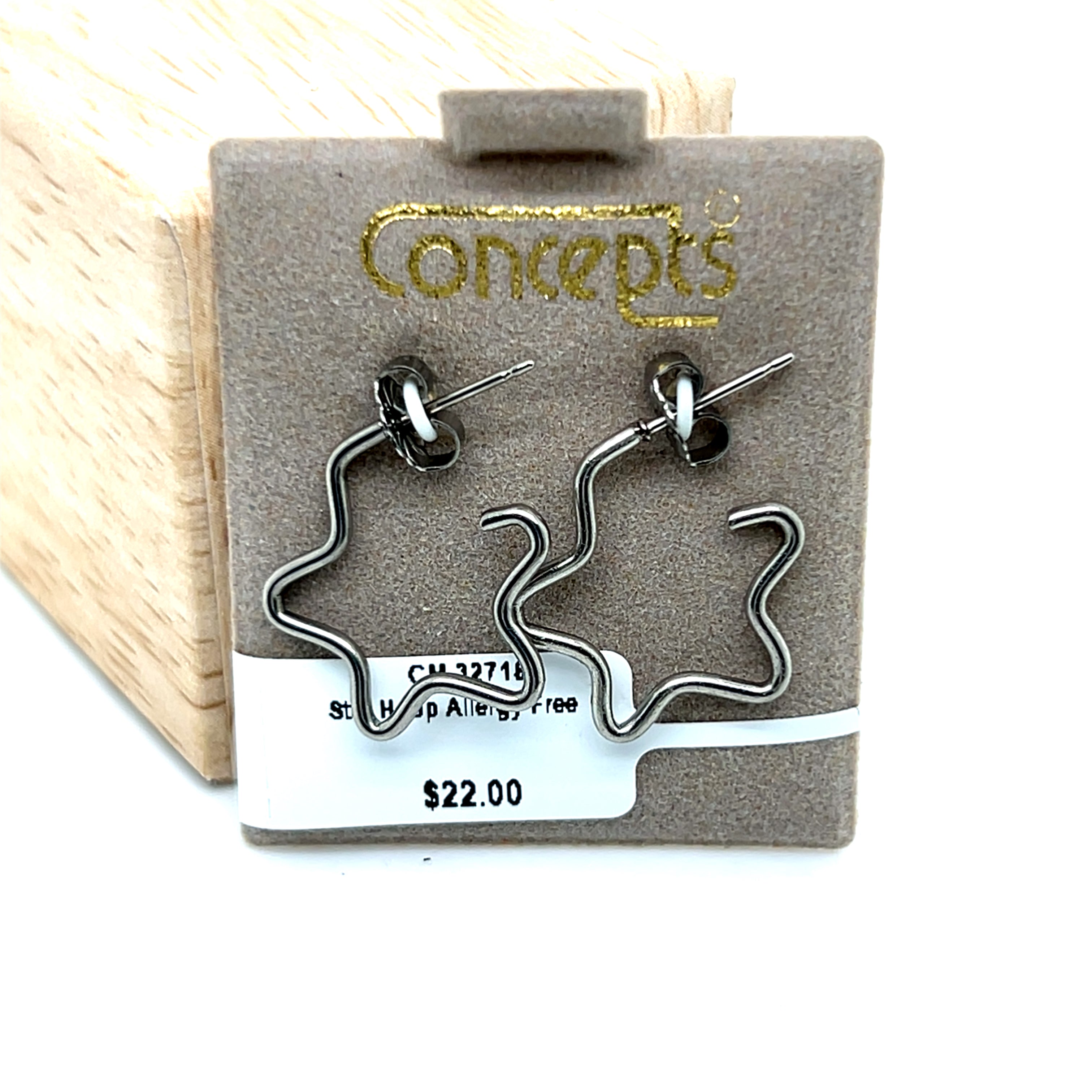 Star Hoop Allergy Free Earrings