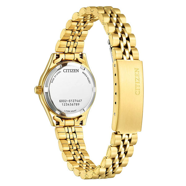 Ladies' Citizen Crystal Accent Goldtone Stainless Steel Watch