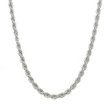 Silver 2.5mm Solid Rope Chain 20"