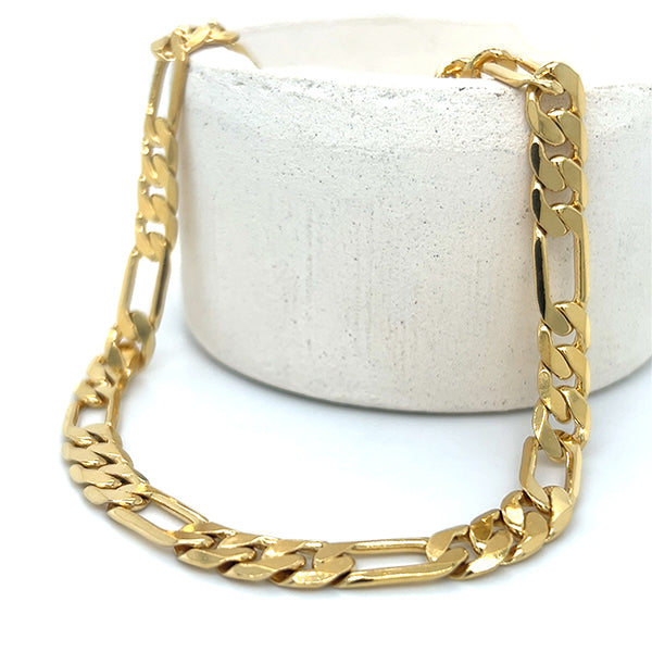 Forever Gold 7mm Figaro Necklace 18"