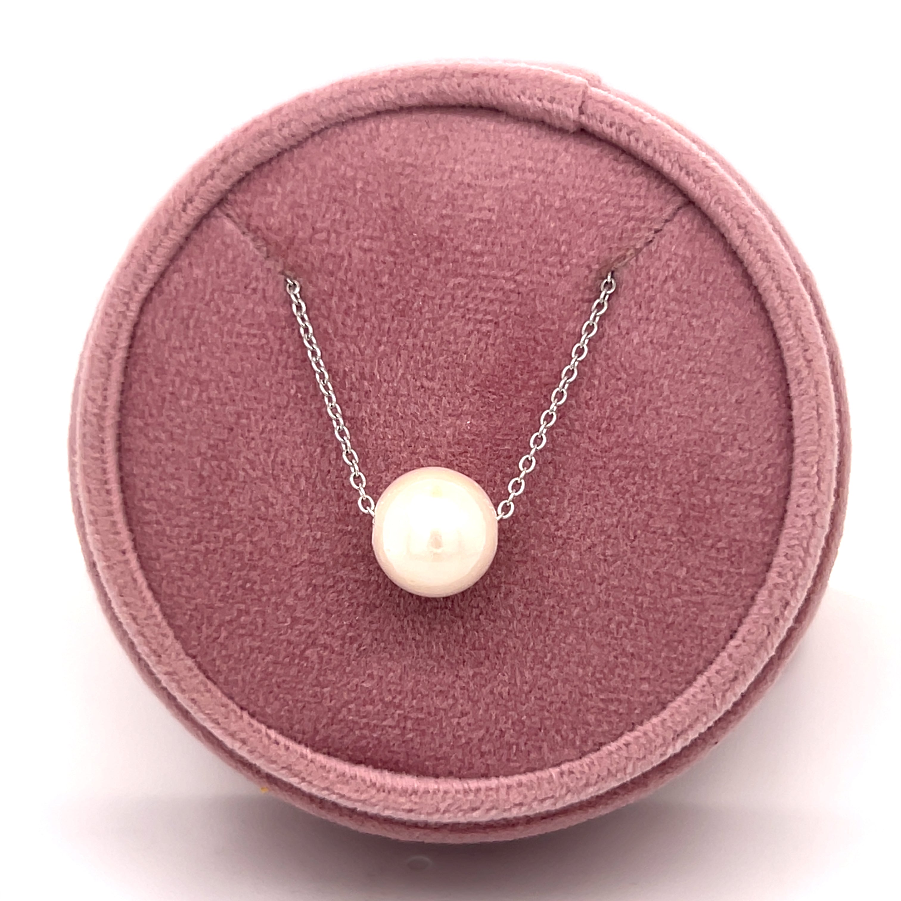 Silver Single Threaded Freshwater Pearl Necklace