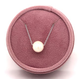 Silver Single Threaded Freshwater Pearl Necklace