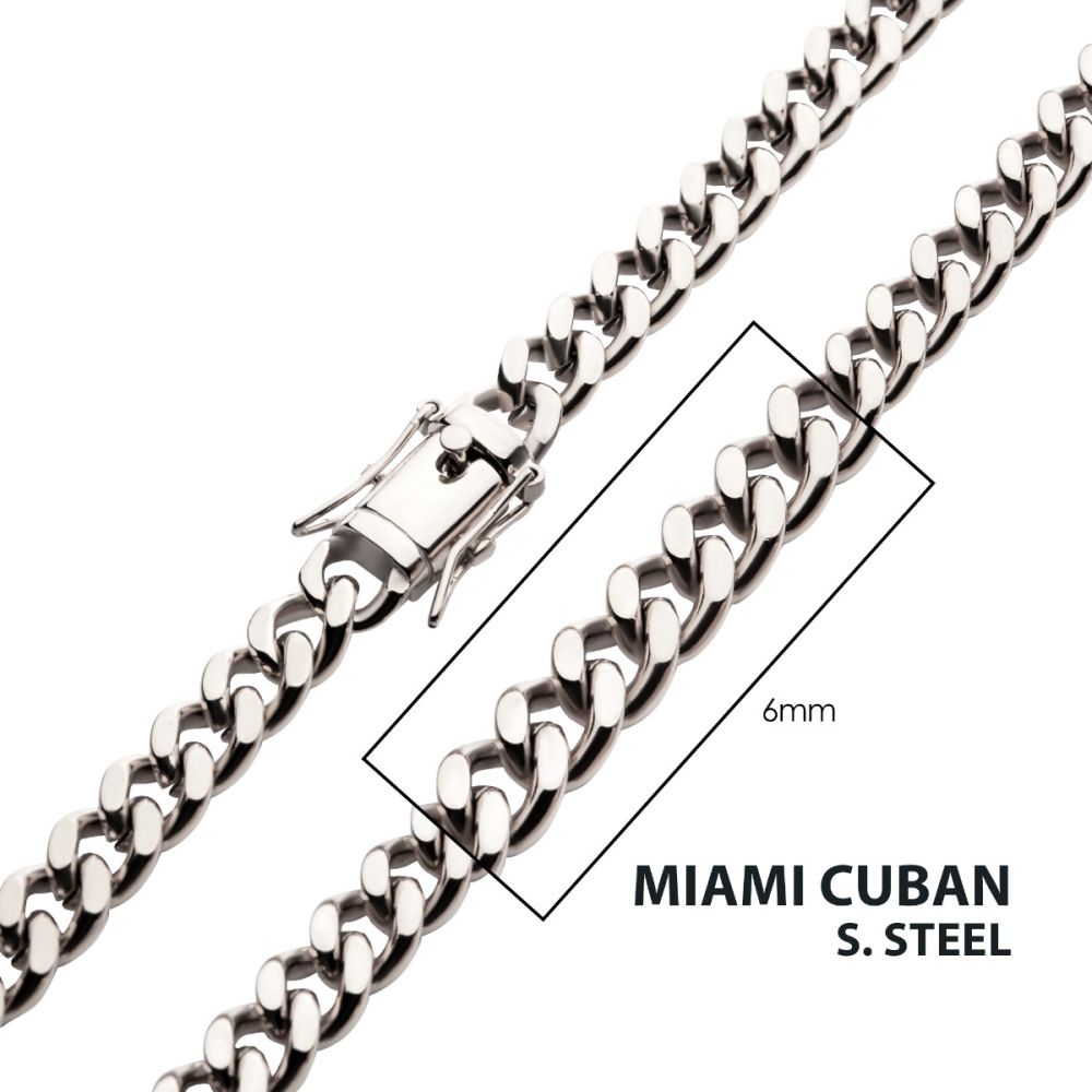 Men's Stainless Steel Miami Cuban Chain 20"