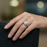 White Gold Princess Diamond Bridal Engagement Ring