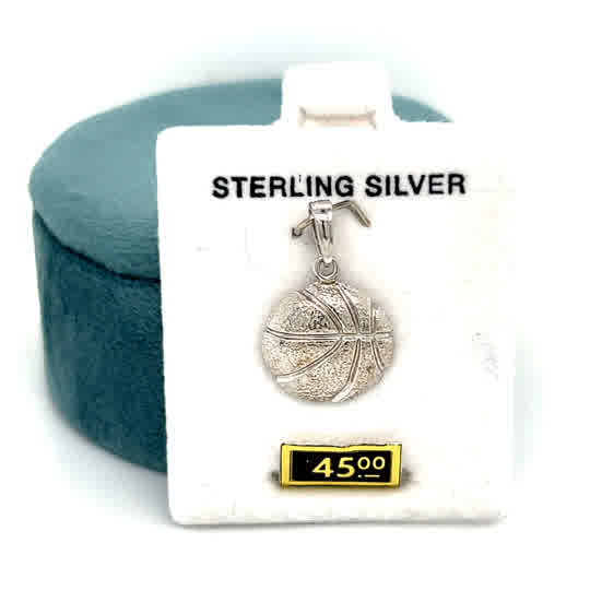 Sterling Silver Basketball Charm