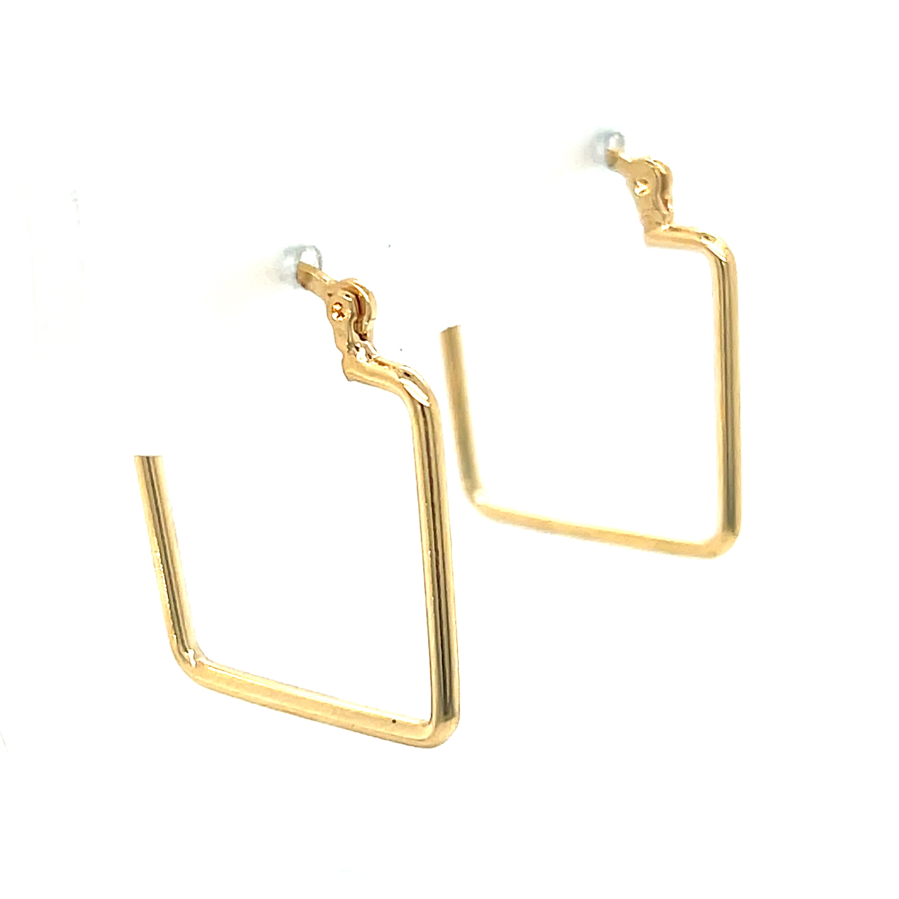 18K Gold-Filled Square Hypoallergenic Hoop Earrings  20mm x 20mm