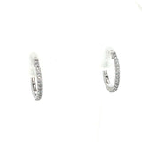 White Gold Round Diamond Hoop Earrings
