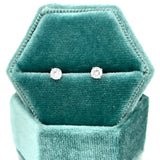 Sterling Silver 4mm Clear Cubic Zirconia Stud Earrings