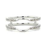 10K White Gold 1/4 Carat Total Weight Diamond Insert Ring