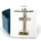 Sterling Silver Vermeil Rosary Cross Charm