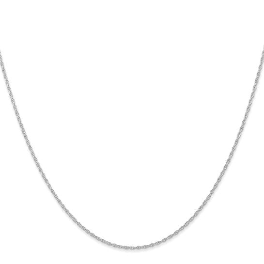 White Gold .95mm Carded Cable Rope Chain 20"