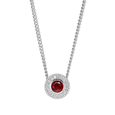 Kelly Waters Sterling Silver Pendant Charm Featuring a Simulated January Birthstone