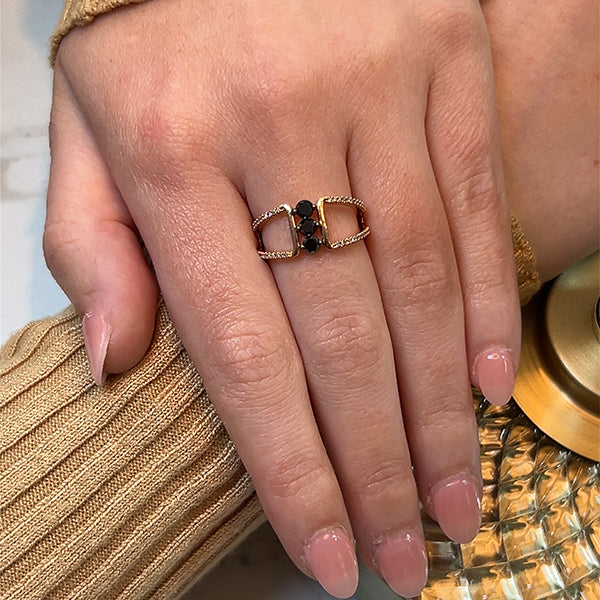 Rose Gold Diamond 3-Stone Ring