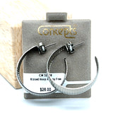 Ribbed Hoop Allergy Free Earrings