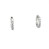 Silver 0.50 Carat Total Weight Lab Grown Diamond Hoop Huggie Earrings