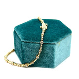 Yellow Gold Diamond and Beaded Link Bracelet