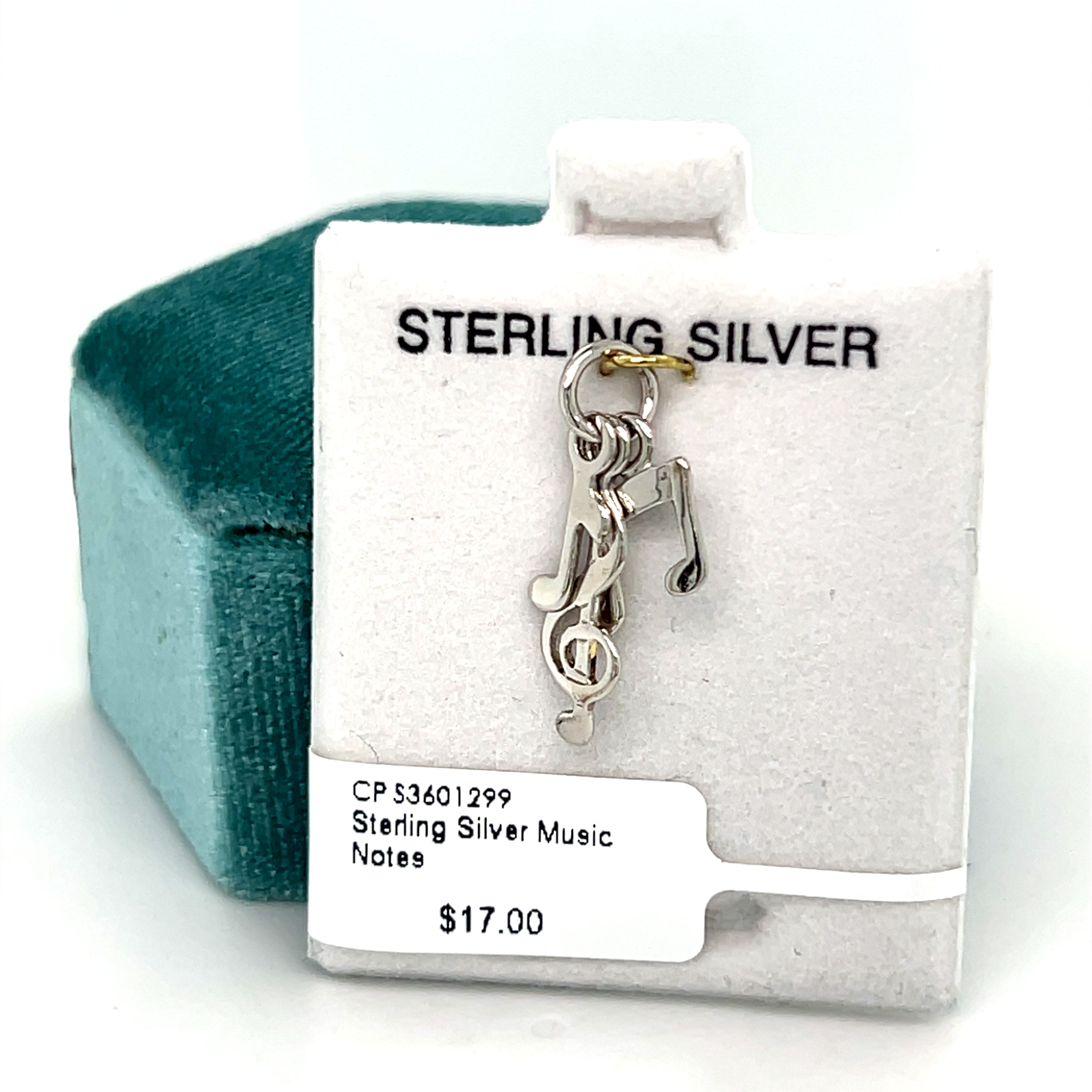 Silver Music Notes Charm