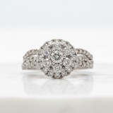 White Gold Diamond Bridal Engagement Ring Set