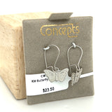 Butterfly Wire Back Allergy Free Earrings
