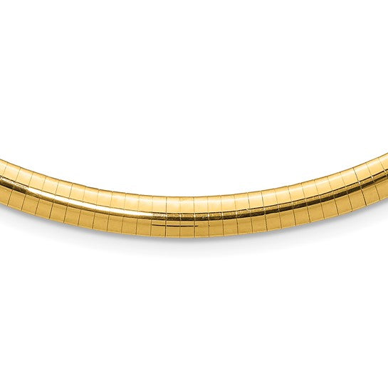 "Rowan" 10K Yellow Gold 28.8G 6mm 18.5" Omega Necklace Estate 431-00022