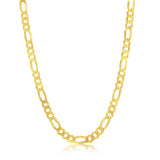 Silver 5mm Flat figaro Chain 22"