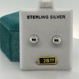 Silver 7mm Ball Earrings