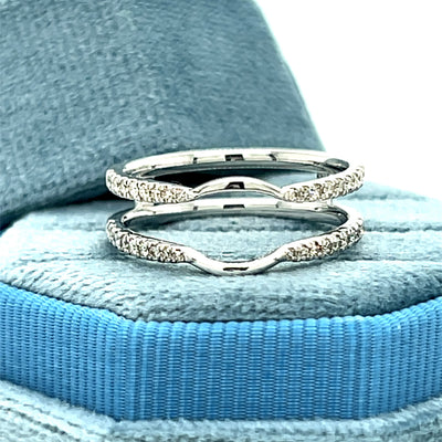 10K White Gold 1/4 Carat Total Weight Diamond Insert Ring