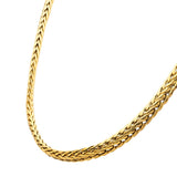 Men's 18K Gold PVD Stainless Steel Double Diamond-Cut Spiga Necklace 22"