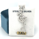 Silver Flamingo Charm