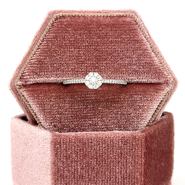 White Gold Diamond Bridal Engagement Promise Ring