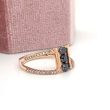 Rose Gold Diamond 3-Stone Ring