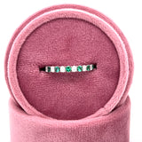 White Gold Emerald and Diamond Band Ring