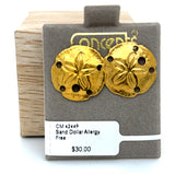 Sand Dollar Allergy Free Earrings