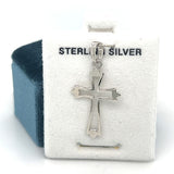 Silver Cutout Cross Charm