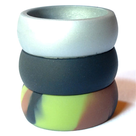 Men's Silicon 8mm Camo Combo 3 Pack Size 10