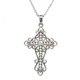 Sterling CZ Cross Pendant