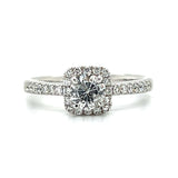 White Gold Diamond Engagement Ring WJS Custom Set Collection