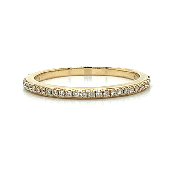 Yellow Gold Diamond Wedding Anniversary Stackable Band