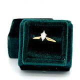 "Rita" 14K Yellow Gold 0.20CT Diamond Marquise Solitaire Bridal Engagement Ring Estate