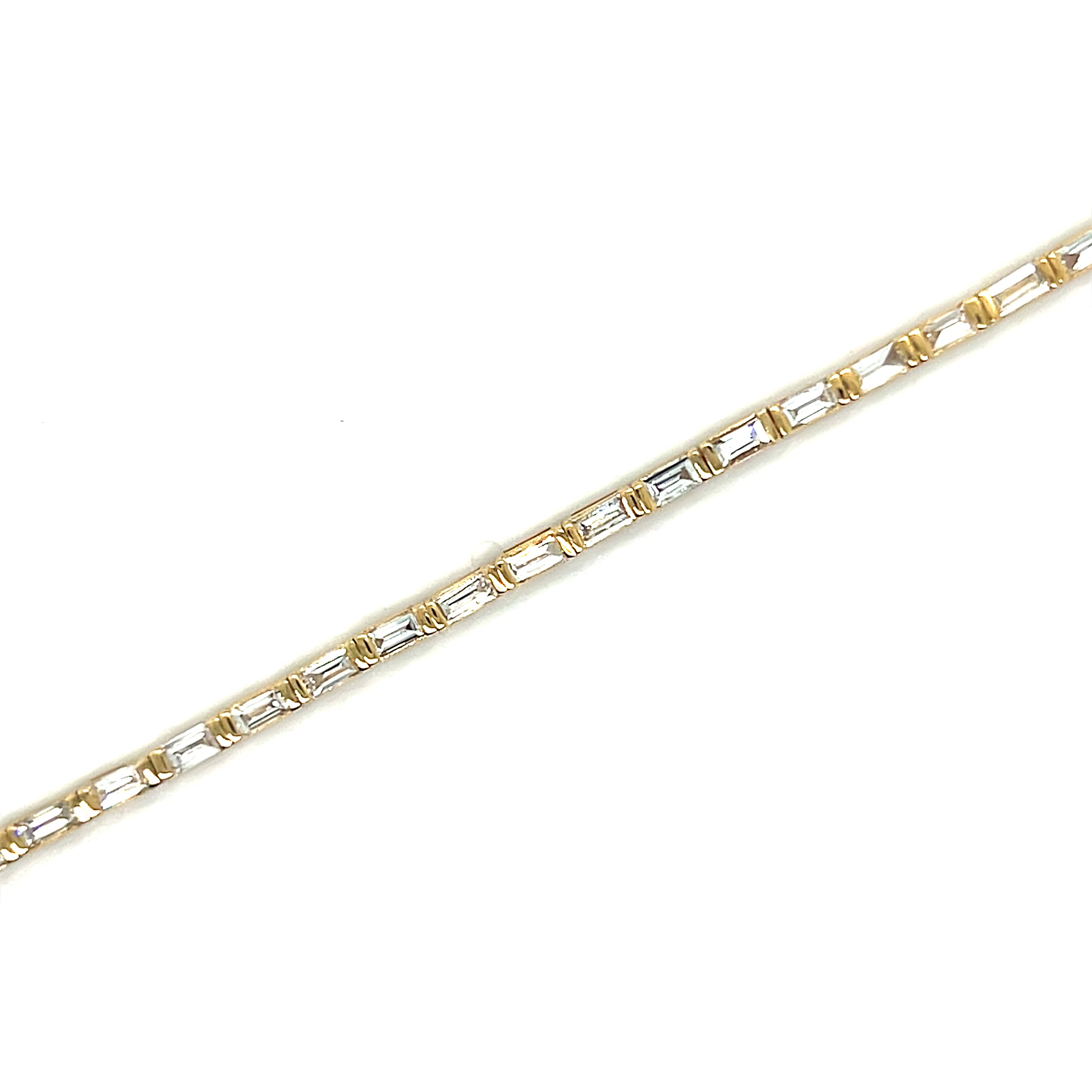 Yellow Gold Lab Grown Diamond Tennis Bracelet