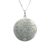 Sterling Silver Serenity Prayer Necklace on 18" Open Link Chain